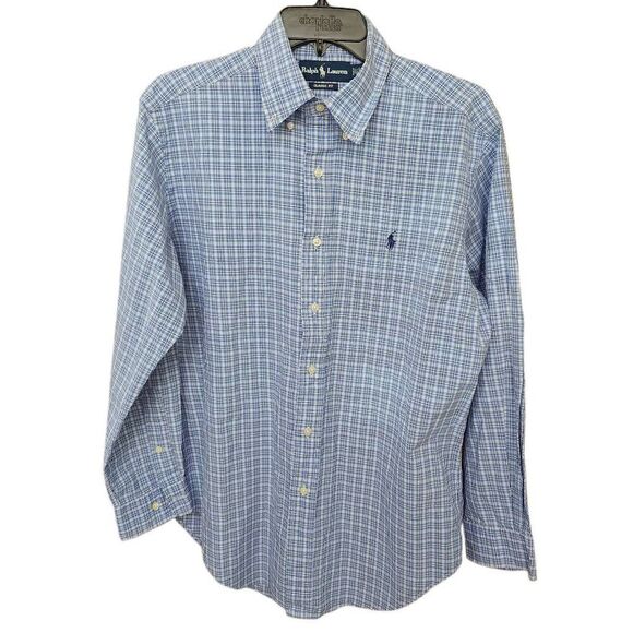 Polo Ralph Lauren Classic Fit Button Down‎ Shirt Office Work Sz 15.5 - Picture 1 of 7